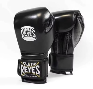 Guantes de Boxeo Profesionales Cleto Reyes, de Cuero Negro, con Cordones, Dedos Completos, Equipo de Entrenamiento para Adultos - Product Image 2