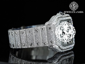 Reloj de Diamantes de Moissanita Helado, Suministro Directo de Fábrica, Reloj de Joyería Brillante para Hombre o para Fiestas, Disponible a Precio de Exportación - Product Image 3