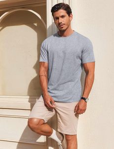 Camiseta Básica de Algodón para Hombre al por Mayor, Transpirable, de Secado Rápido, Ecológica, de Manga Corta, Lisa, Tejida, Personalizable - Product Image 3