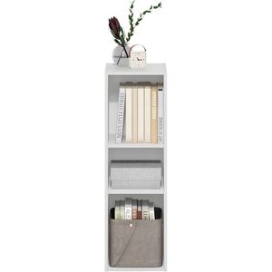 Estantería Estrecha de 3 Niveles, Librería de Almacenamiento de 10 Pulgadas de Ancho, Blanca, para Sala de Estar, Dormitorio, Oficina en Casa - Product Image 4