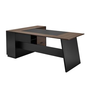 Heavy Duty L-Shaped Executive <b>Desk</b> <b>Large</b> Modern Office Table with Drawers Storage Cabinet 350 LBS Capacity Wooden Office <b>Desks</b> - Product Image 1