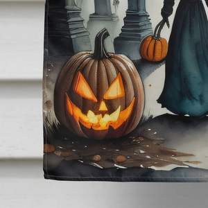 Bandera de Casa de Halloween espeluznante grande, vampiros, cartel decorativo para patio, ilustraciones, manga de poste de poliéster Multicolor para pared de porche - Product Image 4