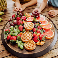 Elegante Akazienholz Lazy Susan 18 Zoll Drehbare Multifunktionale Luxuriöse Handgefertigte Anpassbare Servierplatte Esstisch-Halterung