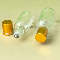 Flacon en verre pour huile essentielle de 5 ml à 100 ml avec bouchon compte-gouttes et impression sérigraphique en forme de cylindre