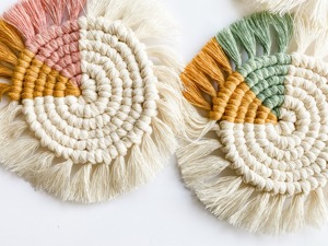 Aesthetic Handmade Macrame Coaster Boho <b>Cup</b> <b>Mat</b> Perfect for Coffee Tea and Table Protection Use Wholesale From India - Product Image 6
