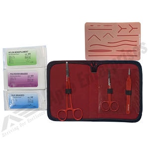 Kit de práctica de sutura quirúrgica personalizado, entrenamiento para estudiantes de medicina, almohadilla de sutura de silicona para la piel, de Sutur Kit, instrumentos médicos - Product Image 1