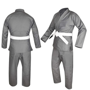 Kimono de Jiu-Jitsu Brésilien (BJJ) et de Judo pour Homme, Gris, 100% Coton Respirant, Coupe Classique, Taille Adulte, Tenue d'Arts Martiaux Une Pièce - Product Image 4