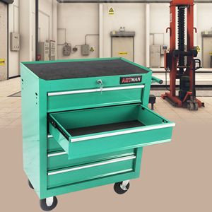 Carrello Portautensili Multifunzionale Verde a 5 Cassetti con Ruote, Pratico Carrello Utilitario - Product Image 2