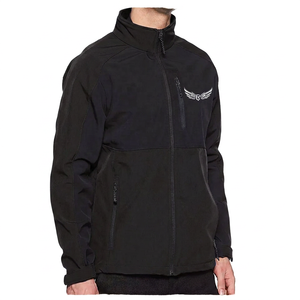 Veste en polaire pour homme, couleur bleu marine, col montant, fermeture éclair, coupe décontractée, coupe régulière, coupe-vent, automne - Product Image 3