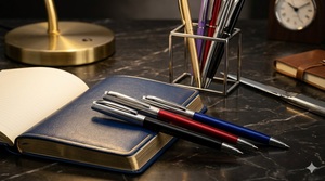 Ensemble de papeterie 2024, vente flash, stylo à bille fin en métal, encre noire 1,0 mm, impression laser, cadeau de qualité, bureau, stylos personnalisés - Product Image 2