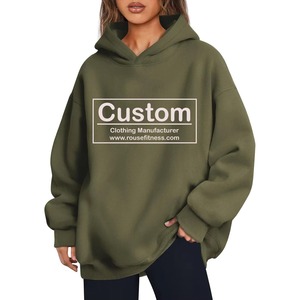 Sweat-shirts d'hiver pour femmes de haute qualité, vente en gros, broderie personnalisée sur le devant, impression, sweat-shirt respirant en polyester/coton écologique - Product Image 1