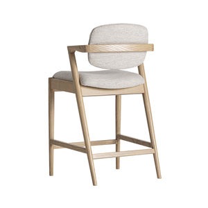 Taburete de Bar de Lujo para Exteriores, Madera de Teca Sólida con Asiento y Respaldo Acolchados, Diseño Ergonómico para Cafetería o Isla de Cocina - Product Image 4