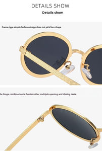 Metal Oval Small <b>Frame</b> Sun Glasses Retro European Fashion Style Men Glasses Senior Luxury Glasses - Product Image 6