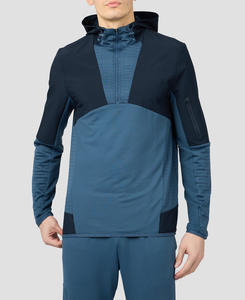 ชุดวอร์มกีฬาผู้ชายแบบมีซิป ชุดออกกำลังกายผู้ชาย ผ้าโพลีเอสเตอร์กันลม ชุดวอร์มไนลอน - Product Image 1