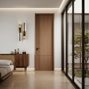 Porte intérieure en MDF massif alvéolé, finition résistante à l'humidité, pour cuisine et sous-sol, fabrication ODM - Product Image 1