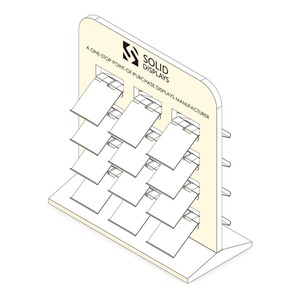 Présentoir métallique double face de style asiatique, facile à assembler, pour cintres et utilisation sur bureau - Product Image 3