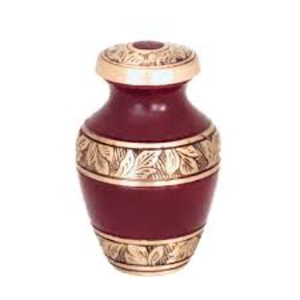 Premium Quality Hand Engraved Brass Cremation Urn <b>For</b> Human <b>Ashes</b> Elegant Black And Gold Floral Adult Funeral Urn Large <b>Keepsake</b> - Product Image 4