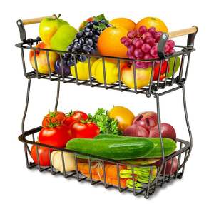 Nuevas Cestas de Almacenamiento para Frutas y Verduras con Gancho, Cesta Metálica de Alambre, Contenedor para Exhibición de Frutas, Cesta de Acero al Carbono para Alimentos - Product Image 6