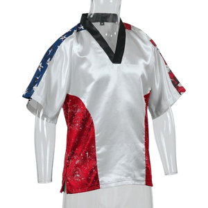 ZARSAH EXPORTS Wear <b>Dummy</b> Black V-Neck Martial Arts Jersey Geometric Print Stretch Breathable Neoprene Adult Unisex Sport Shirt - Product Image 4
