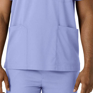 Professional Men Medical Scrub <b>Set</b> V-neck Short Sleeve Nursing Uniform Hospital <b>Doctor</b> Surgical Wear Breathable Workwear Uniform - Product Image 5