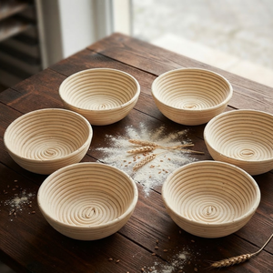 Round Natural Banneton <b>Basket</b> Handmade <b>Bread</b> Proofing <b>Basket</b> with Liner for <b>Bread</b> Baking Baking Tool Mould - Product Image 3