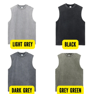 เสื้อกล้ามผู้ชายผ้าฝ้ายซักทรงครูว์เนคสีพื้นลำลองระบายอากาศได้ดีขอบรุ่ยสไตล์ถักแบบสั่งทำพิเศษสำหรับผู้ชาย - Product Image 4