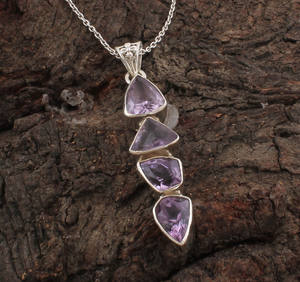 Collar con Colgante de Circonita Natural en Engaste de Plata de Ley 925 con Baño de Platino, Estilo Vintage, Unisex, Regalo de Cumpleaños, Venta al por Mayor - Product Image 4