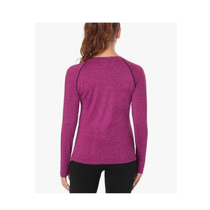 Women's Long Sleeve Crew Neck <b>Raglan</b> T-Shirt Solid Color Slim Fit Knitted Quick Dry Sporty <b>Top</b> All Seasons Gym T-shirt - Product Image 2