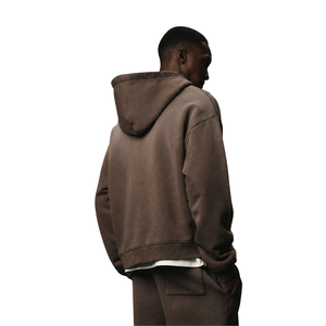 Ensemble de survêtement pour homme avec sweat à capuche zippé et pantalon droit, coupe décontractée, tenue décontractée deux pièces, étiquette personnalisée, OEM ODM, vente en gros - Product Image 2