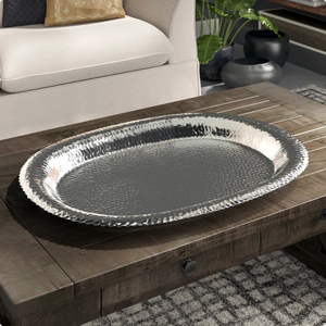 Plateau rectangulaire en acier inoxydable personnalisable, style européen, plateau de service en métal, plateau à pain, dessert, café, thé, plateau de service - Product Image 2