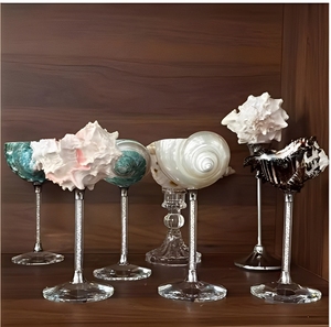 แก้วเปลือกหอยทำมือรักษ์โลก พร้อมธีมชายหาดทันสมัย สำหรับตกแต่งบ้านและงานแต่งงาน - Product Image 4