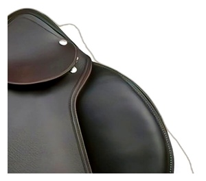 Selle d'entraînement de dressage équestre style anglais, aspect cuir, personnalisée, double arceau en bois, avec accroche en laiton pour l'entraînement - Product Image 2