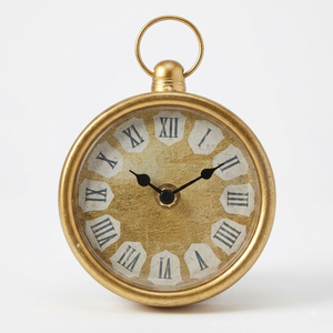 Vintage Metal Gold <b>Wall</b> <b>Clock</b> Roman Numerals <b>Decorative</b> <b>Wall</b> <b>Clock</b> for Home Office <b>Decor</b> For Gifting For <b>Wall</b> <b>Decor</b> - Product Image 1