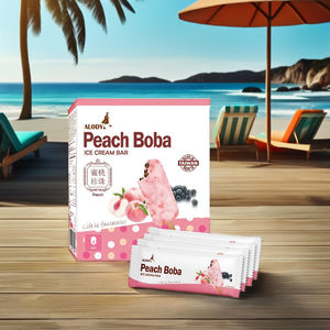 Alody Taiwan Bubble Tea Soft Serve saveur pêche caramel sucre brun gelato crème glacée boîte vente en gros d'usine - Product Image 3