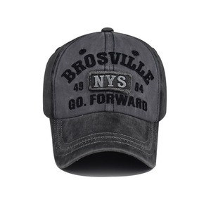 <b>New</b> <b>York</b> Style Large Embroidered Duckbill <b>Cap</b> Vintage Sporty Design Colorfast Cotton for Outdoor Sports Wholesale - Product Image 2