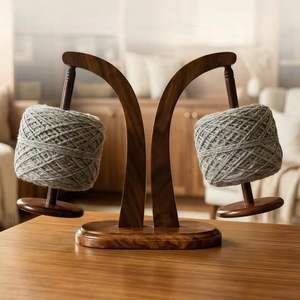 Wooden Double Yarn Holder Magnetic Rotating Yarn Ball Stand Anti Slip Knitting Crochet Rack <b>Desk</b> <b>Organizer</b> - Product Image 1