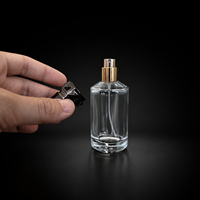 Flacon de parfum de luxe 50 ml 100 ml, flacon de parfum cylindrique, flacon de parfum vide rechargeable, logo imprimé à l'écran