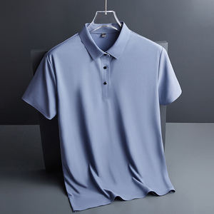 Camiseta de Hombre de Color Sólido, Algodón Teñido, Cuello Redondo, Manga Corta, Corte Regular, Informal, Básica, Cómoda para Uso Diario - Product Image 4