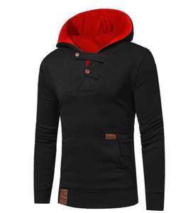 <b>Men's</b> Heavy Cotton French Terry Fleece Hooded <b>Pullover</b> Hoodie with Pocket Regular Fit Custom Logo Front Winter Streetwear - Product Image 1