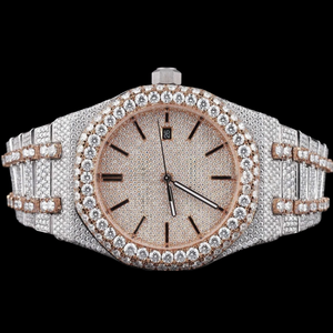 Reloj de Hombre Moderno y Lujoso con Incrustaciones de Diamantes Moissanite, Estilo Hip Hop, Caja Redonda con Diseño Clásico, Superventas - Product Image 3