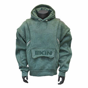 Sweat-shirt à capuche personnalisé <span class=keywords><strong>Ekin</strong></span> Impex, effet délavé à l'acide, broderie inspirée de la mode, coupe ample et oversize, pour homme - Product Image 2
