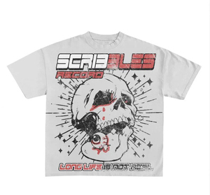 T-shirt graphique en coton 100% de haute qualité, coupe oversize, effet vintage délavé, style streetwear, délavé à l'acide, imprimé DTG, pour homme - Product Image 4