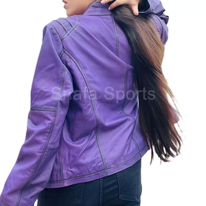 Veste en cuir pour femme, 100% cuir véritable, tendance, prix le plus bas, vente en ligne. - Product Image 4