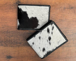 Portefeuilles en cuir de vachette véritable vintage pour hommes Organisateur Porte-cartes Style décontracté tendance Portefeuille court en cuir de vachette Pochette - Product Image 3