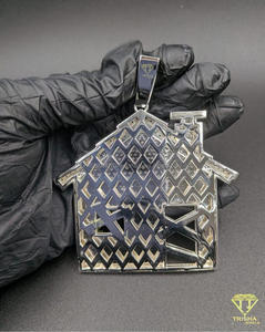 Colgante Personalizado con Incrustaciones de Piedras Moissanite con Apariencia de Diamante, Joyería Hip Hop - Product Image 6