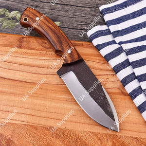 Industrial DIY OEM Hand Forged 1095 Steel Razor Sharp Outdoor Bushcraft Fixed Blade Camping <b>Knife</b> Rosewood Handle Leather <b>Sheath</b> - Product Image 3