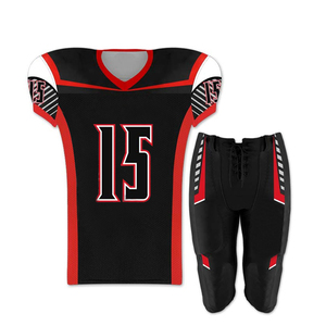 Uniforme de football américain à manches courtes imprimé, taille plus, logo personnalisé, vente chaude pour hommes à prix très bas - Product Image 4