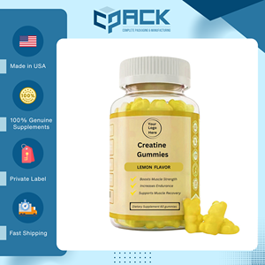 USA Origin High Quality <b>Creatine</b> Lemon Flavor Dietary Supplement Gummies with Custom Logo for Adult Bulk Buyers - Product Image 2