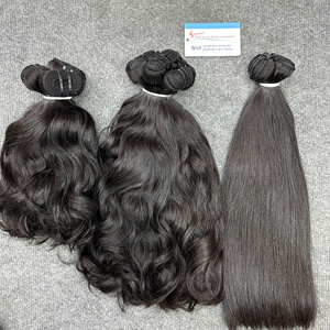 Meilleures ventes, prix d'usine, 100% cheveux humains Remy, cheveux vierges vietnamiens, cuticules alignées, mèches de cheveux ondulés naturels, extensions de cheveux - Product Image 1