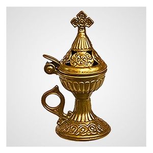 Articles cadeaux chrétiens, brûleur d'encens en laiton finition antique, fournitures d'église de Jérusalem, artisanat métallique - Product Image 5